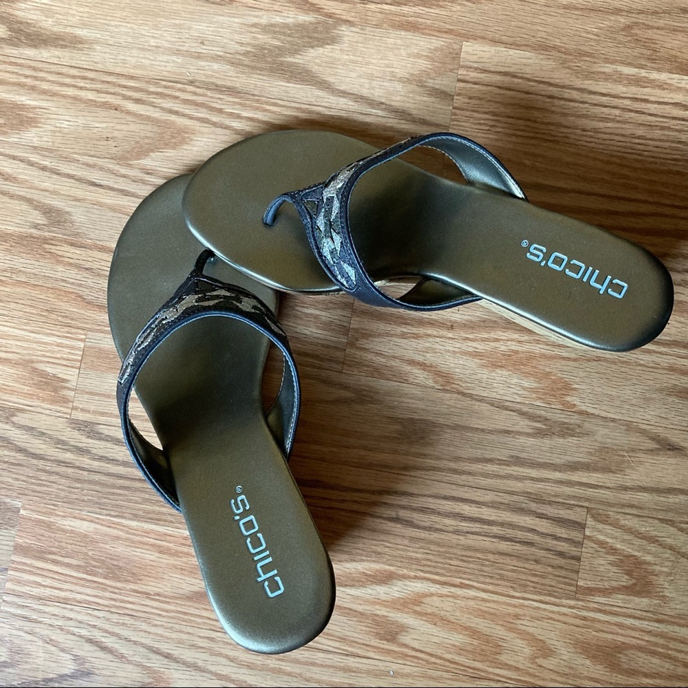 Chico’s Metal Sliver Sandal - Picture 5 of 5